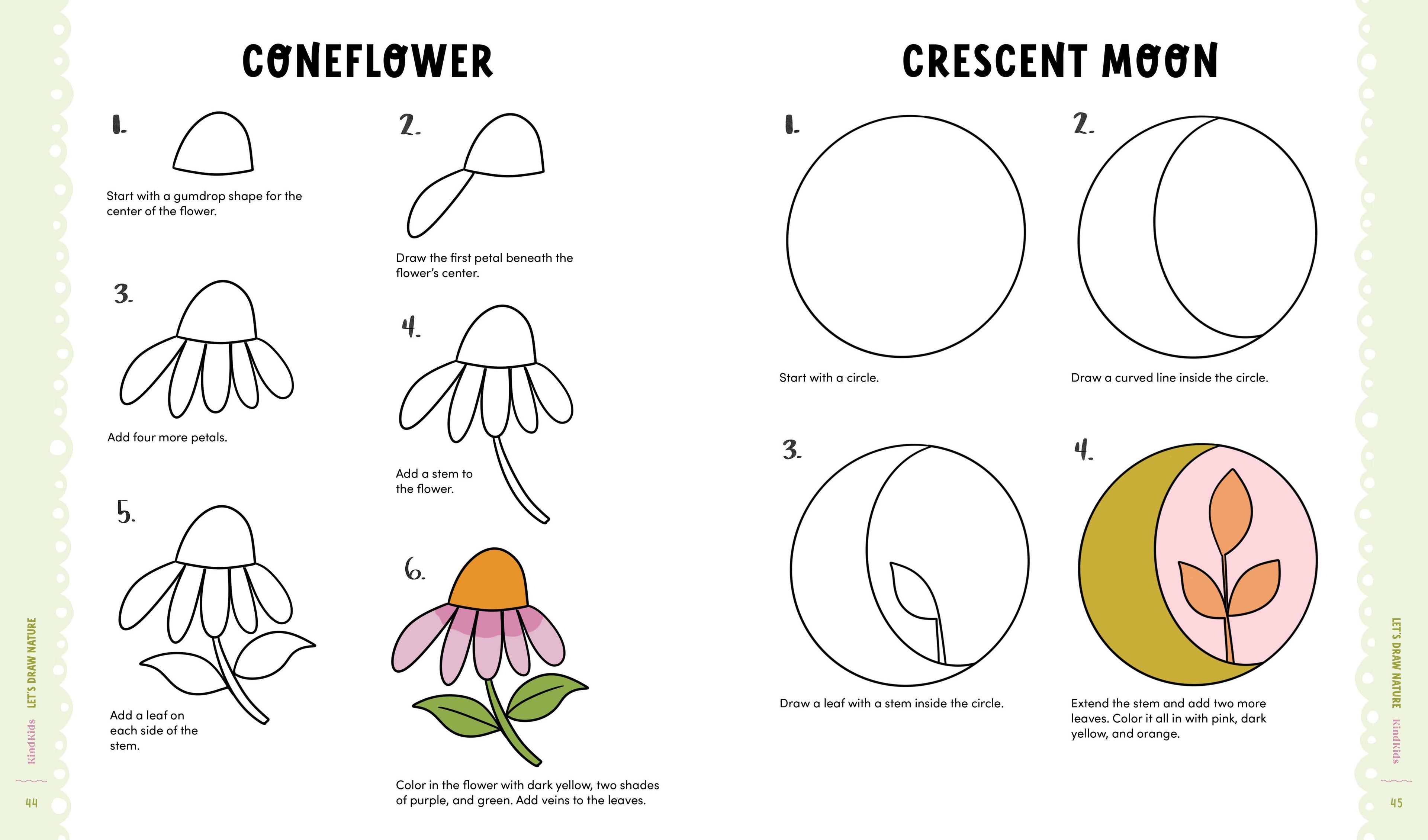 KindKids Let's Draw Nature: 100 Simple Drawing Lessons