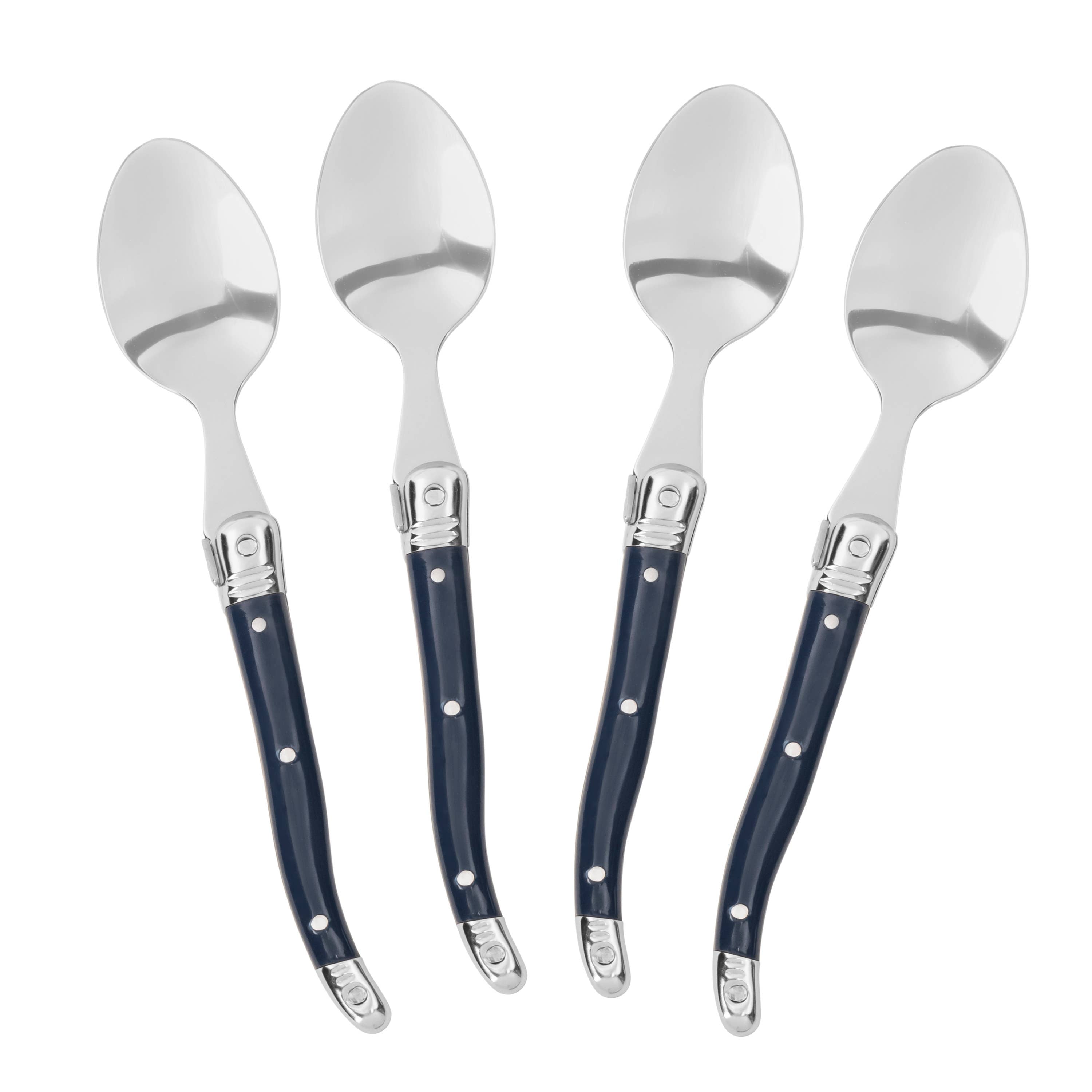 Laguiole Coffee Spoons, Set of 4, Navy