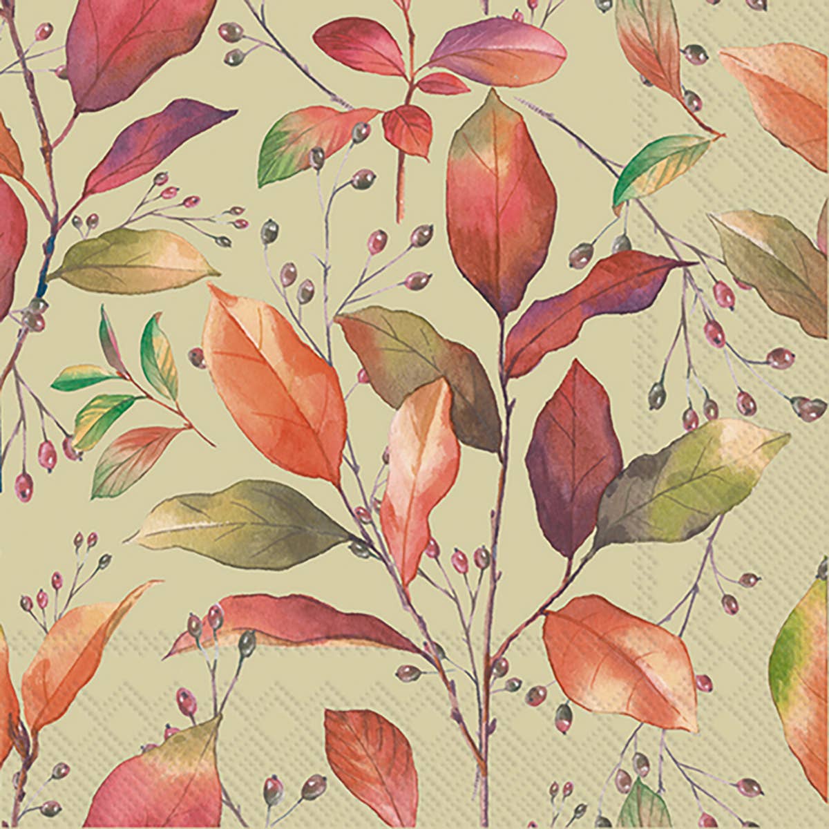 Autumn Fall Paper Cocktail Napkin Set of 20