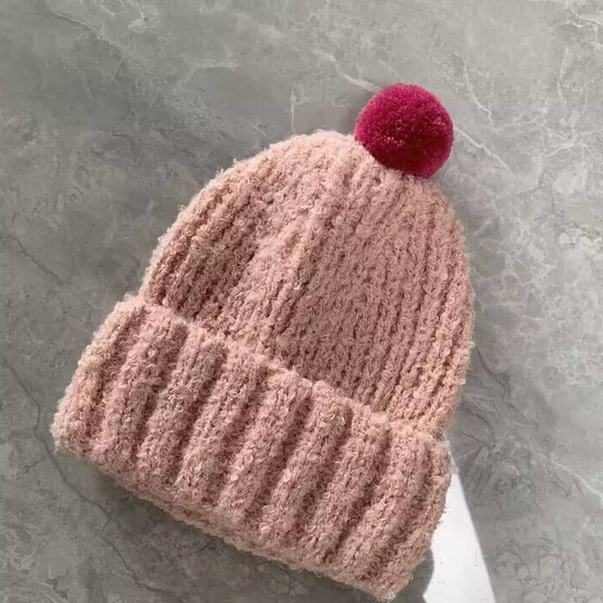 TEALBLUE CHILDREN'S COLORFUL BALL SOFT KNITTED HAT_(OS) 1