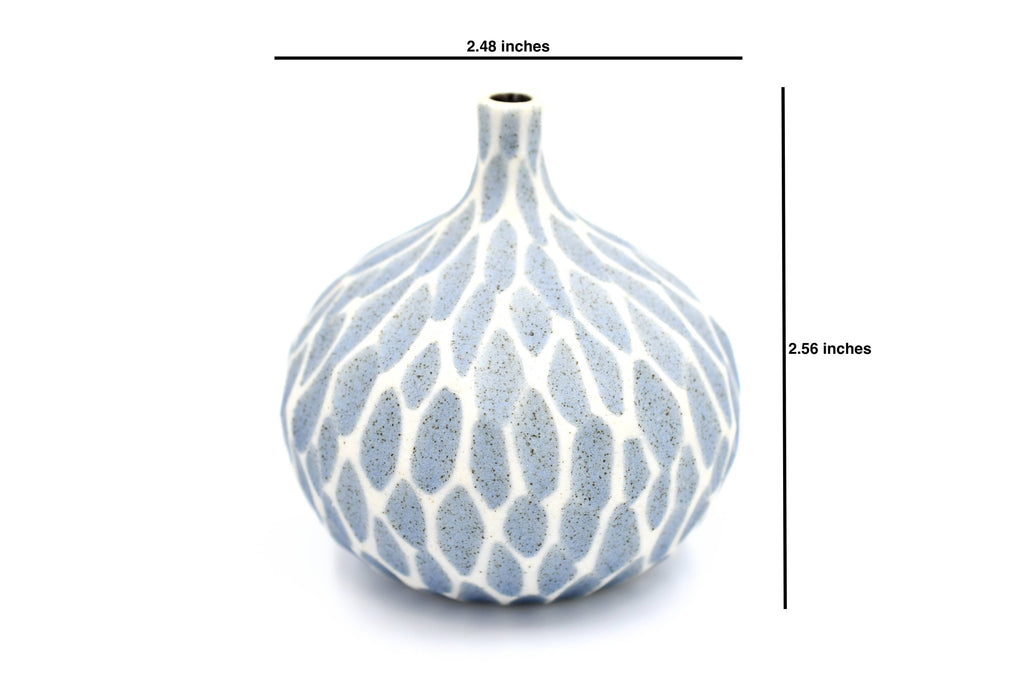 BLUES CONGO TINY S-Handcrafted Porcelain Bud Vase