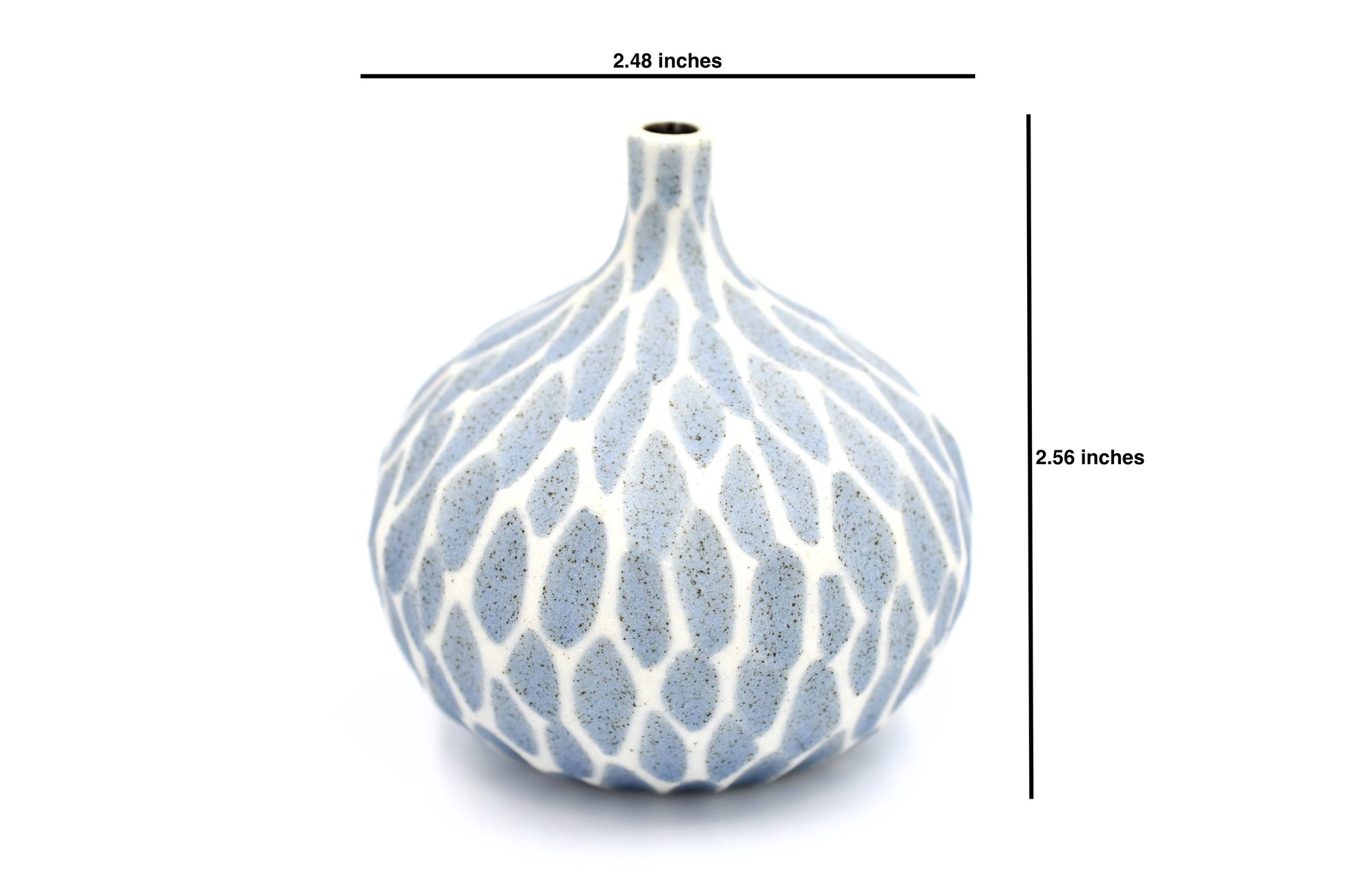 BLUES CONGO TINY S-Handcrafted Porcelain Bud Vase