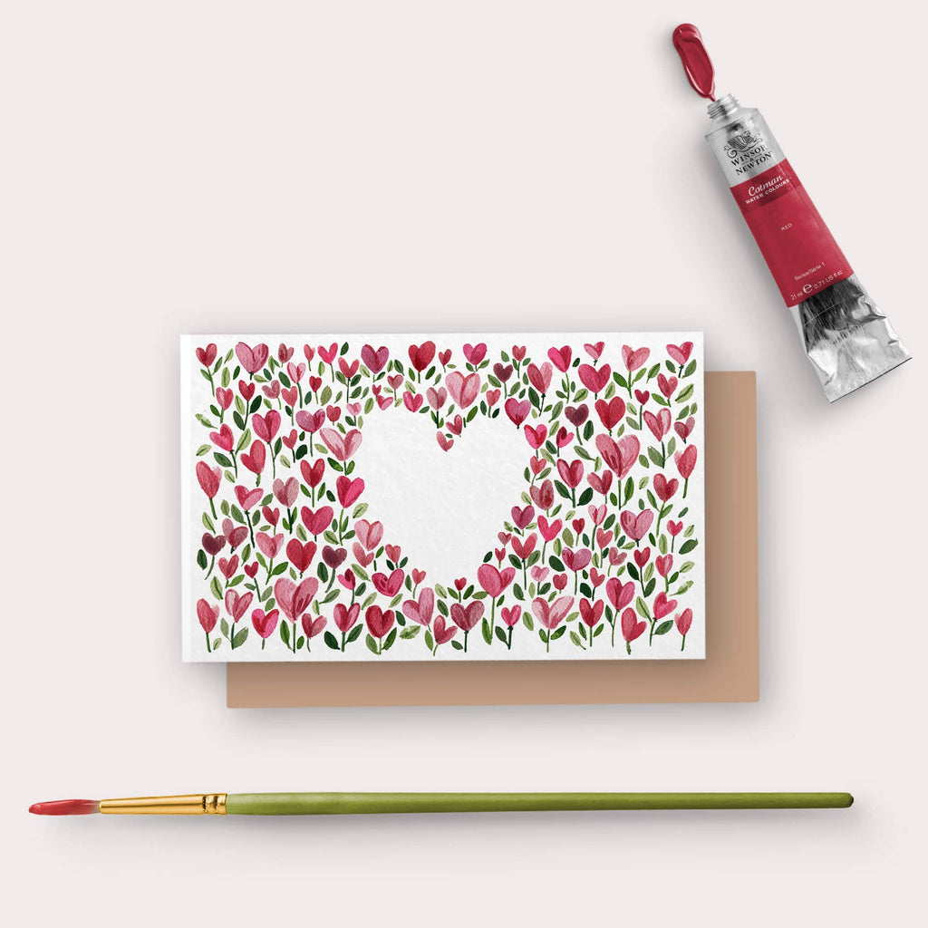 Heart Flowers | Set of 6 Mini Cards
