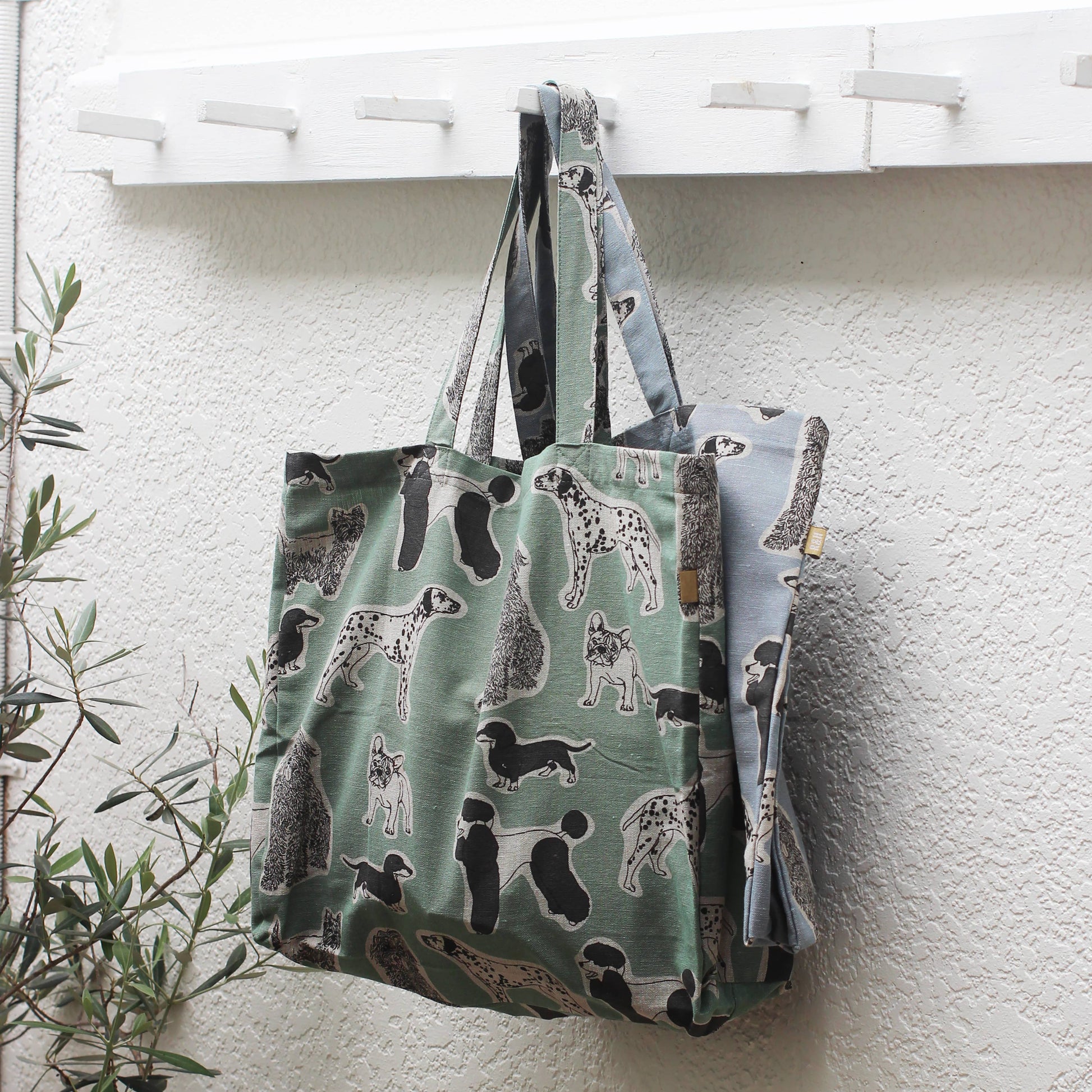 Woof Tote bag - Aqua Storm