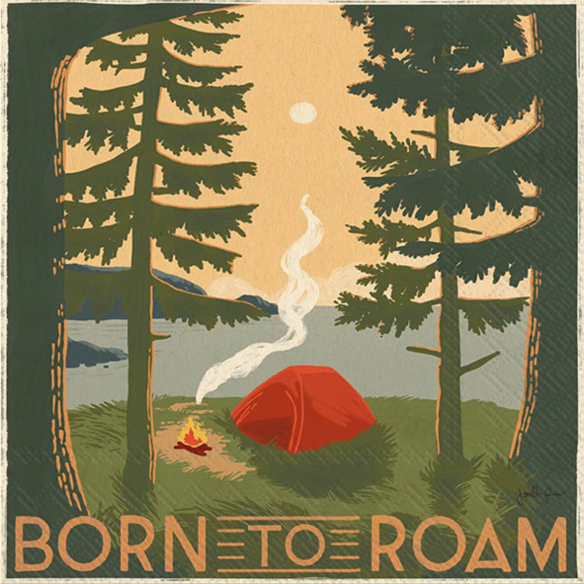 Born To Roam- Paper Cocktail Napkins