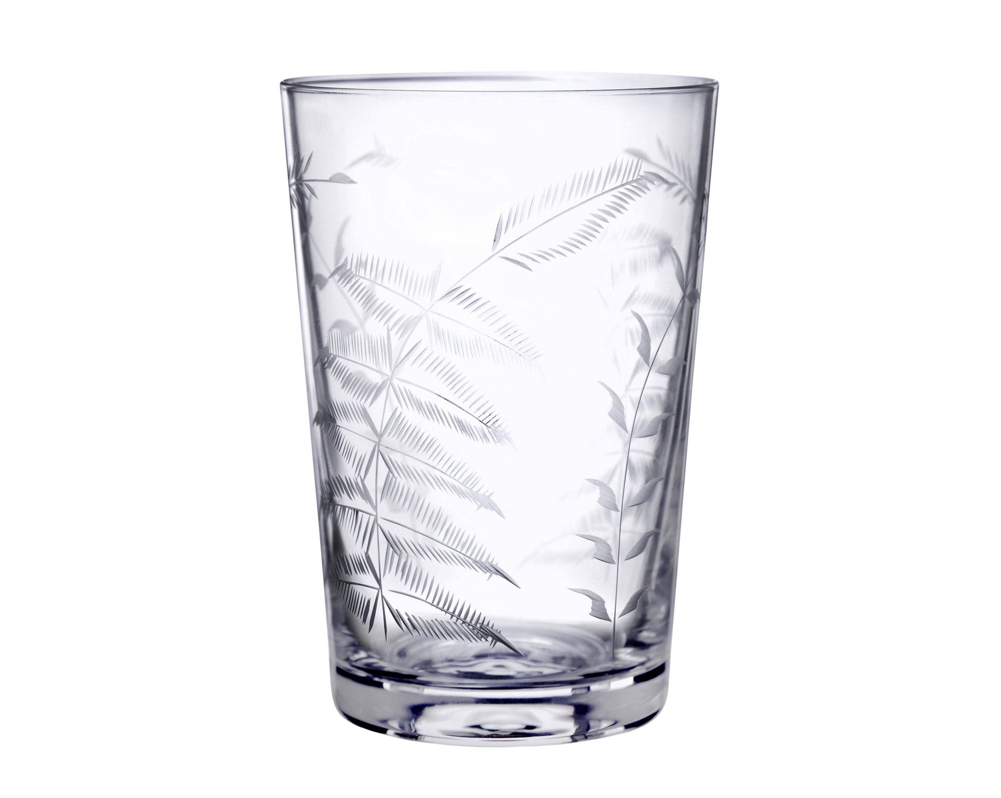 Crystal Tumbler with Fern Design | Single