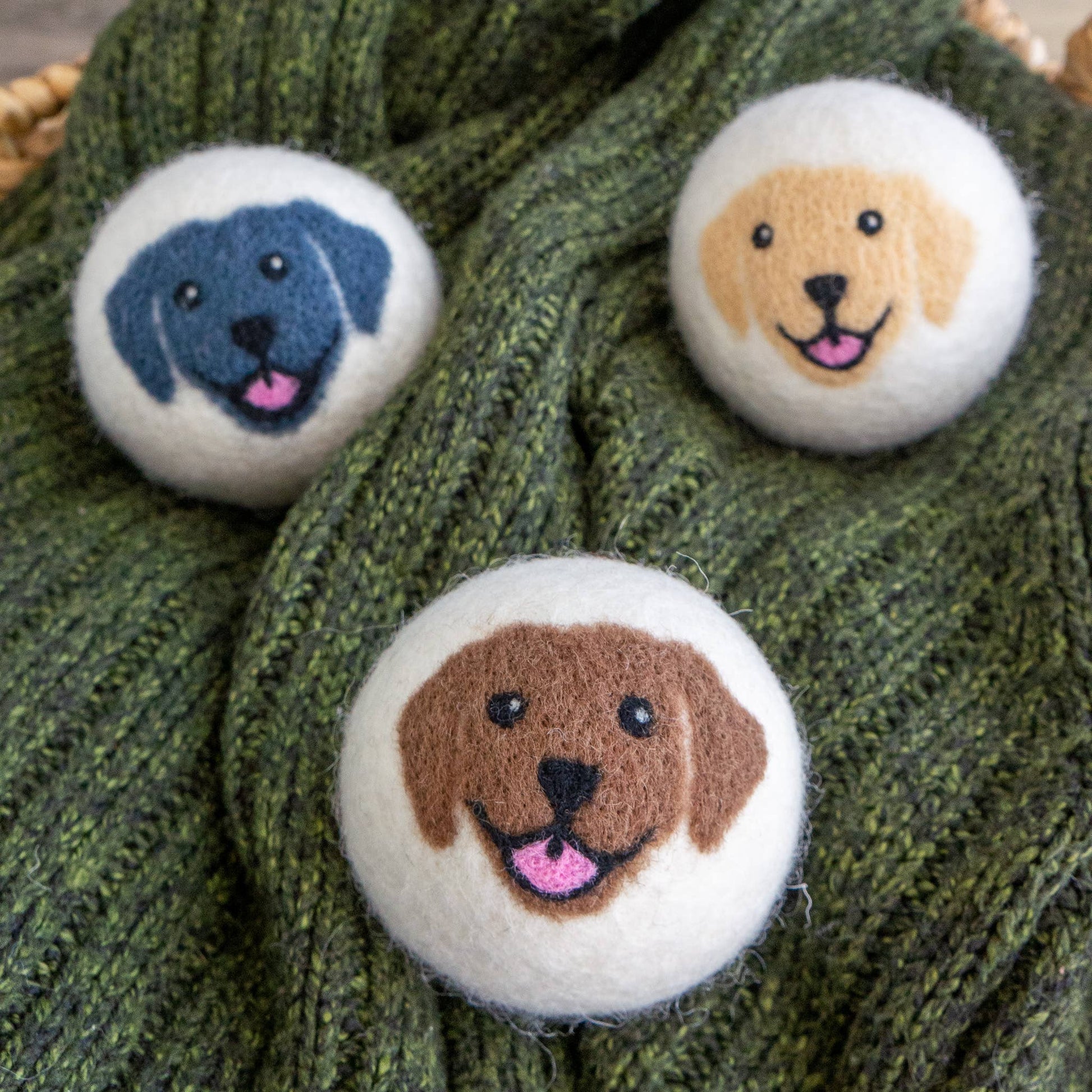 Gray Happy Dog Eco Dryer Ball — Single