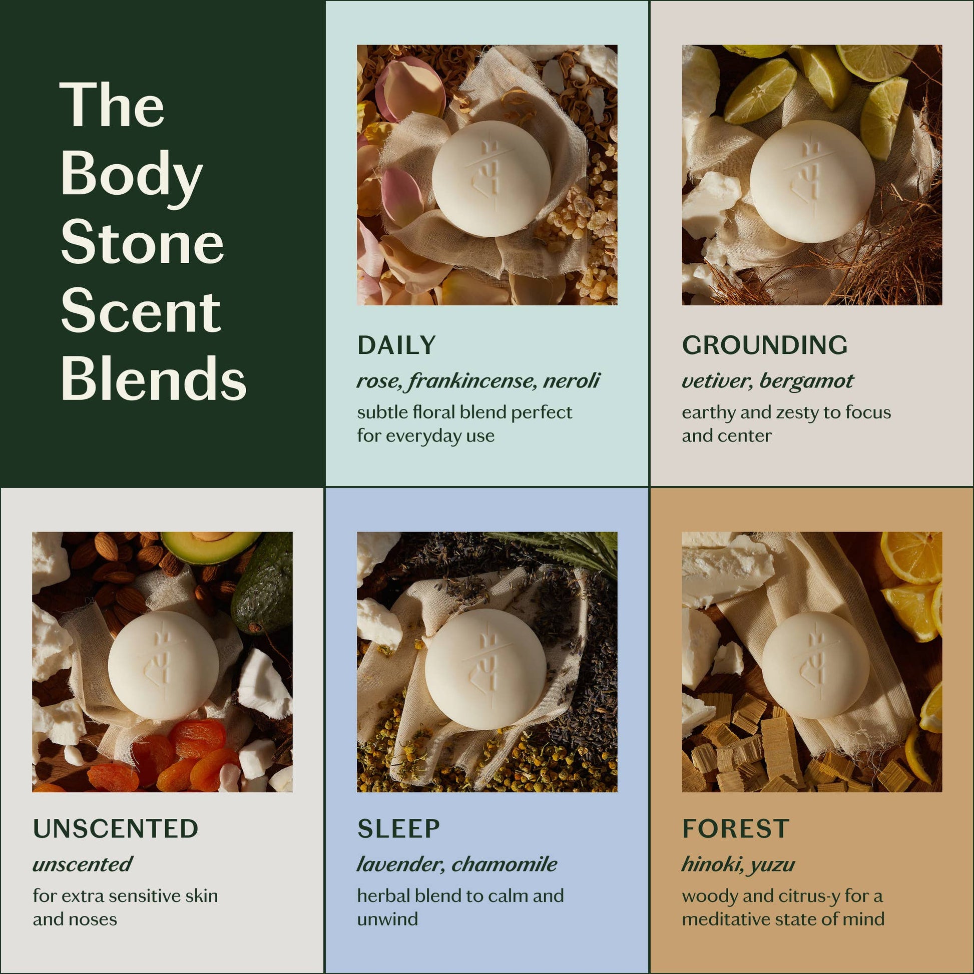 Unscented Stone | Lotion Bar: Mini (1 oz)