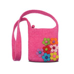 Side Flower Cross Body Kids Bag: Purple