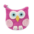 Pink Owl Face Shaped Coin Purse