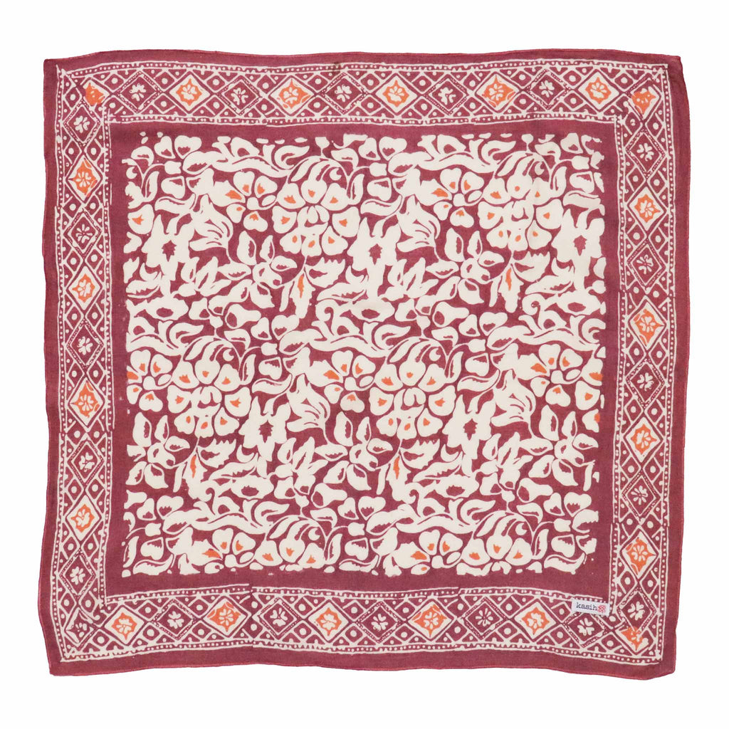 Batik Bandana – Plum Haze | Floral | Purple