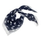 Vintage Polka Dot Soft Square Scarf: Brown
