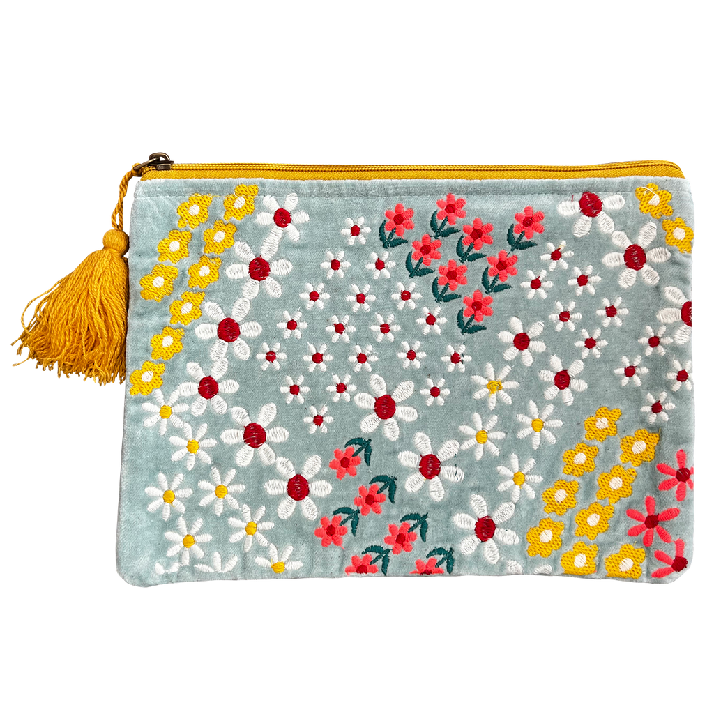 3 Size Daisy Bouquet Embroidered Coin Purse for Women