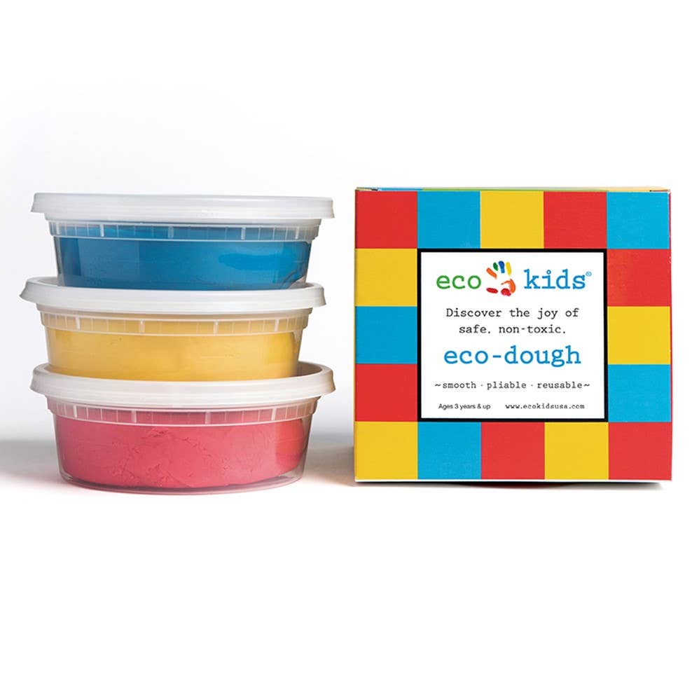 Eco-Dough 3-Pack – Natural & Non-Toxic Primary Colors