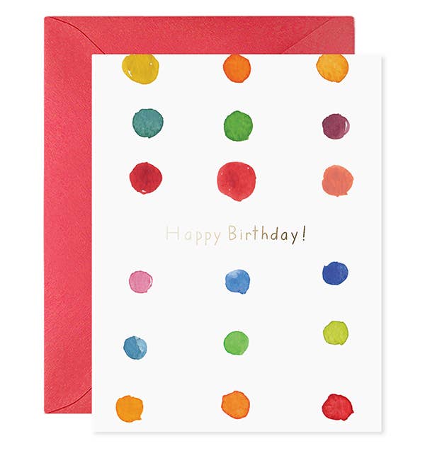Birthday Dots Greeting Card: 4.25 X 5.5 INCHES