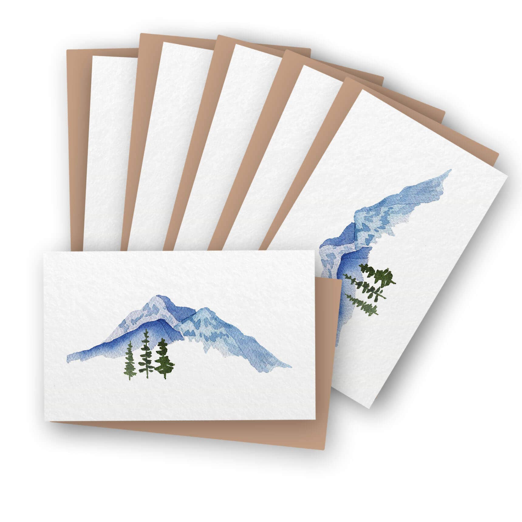 Mountain Landscape Mini Greeting Cards: 6 Card Bundle