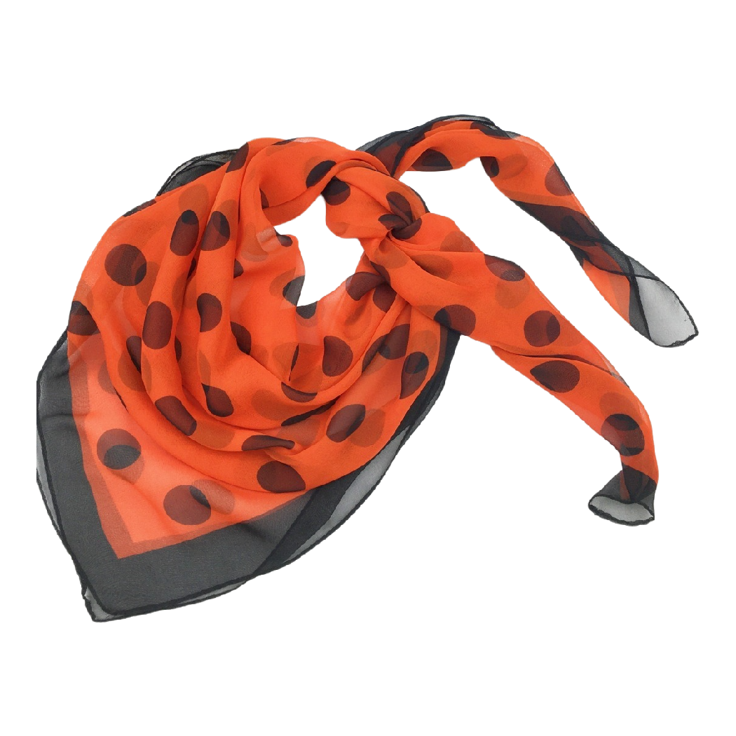 Vintage Polka Dot Soft Square Scarf: Navy blue