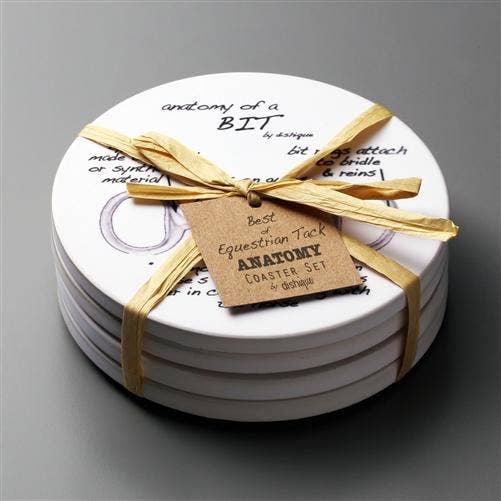 Equestrian Tack Anatomy Coasters