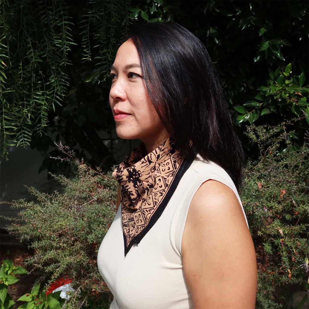 Batik Bandana- Black Brown Mocha