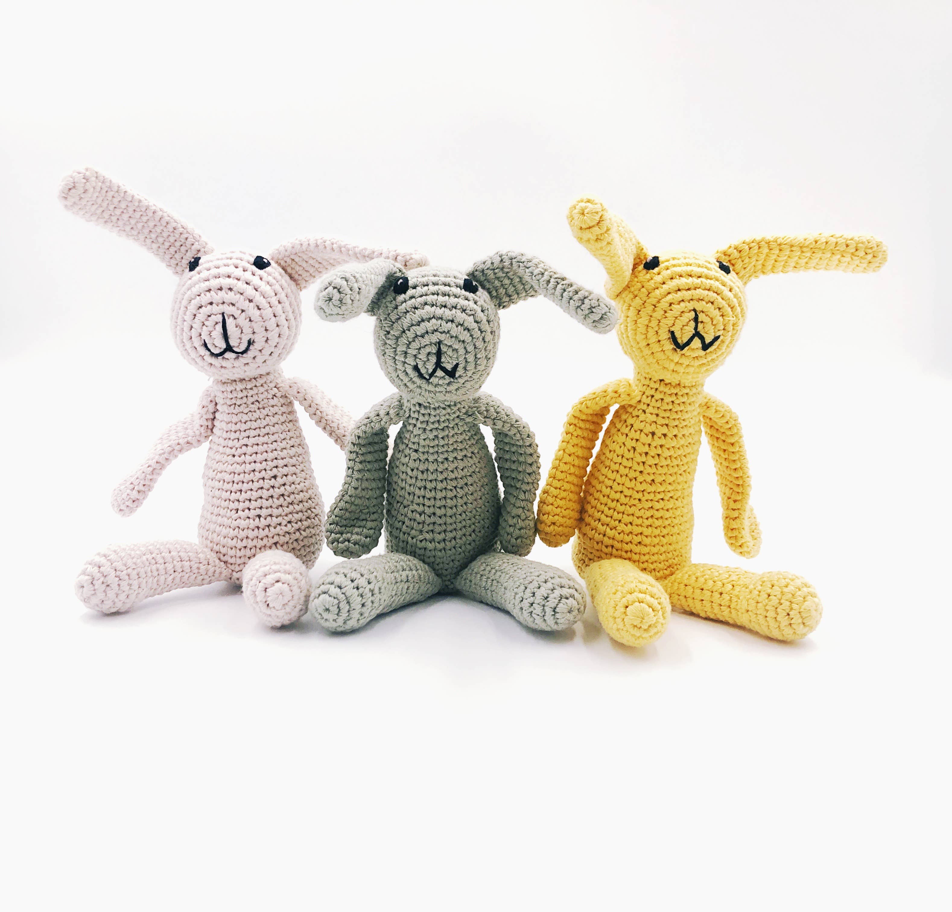 Organic Baby Rattle: Teal
