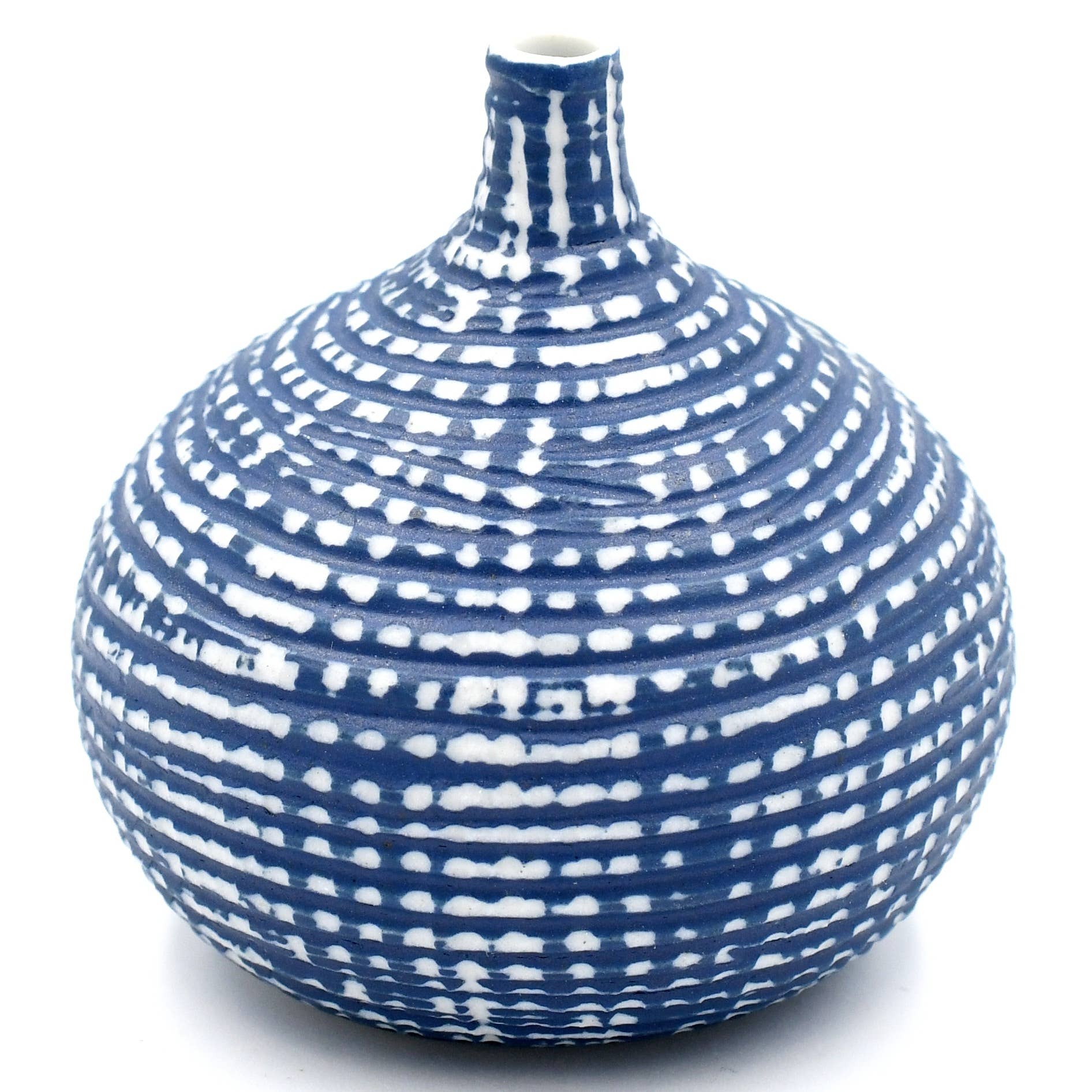 BLUE CONGO TINY S-Handcrafted Porcelain Bud Vase