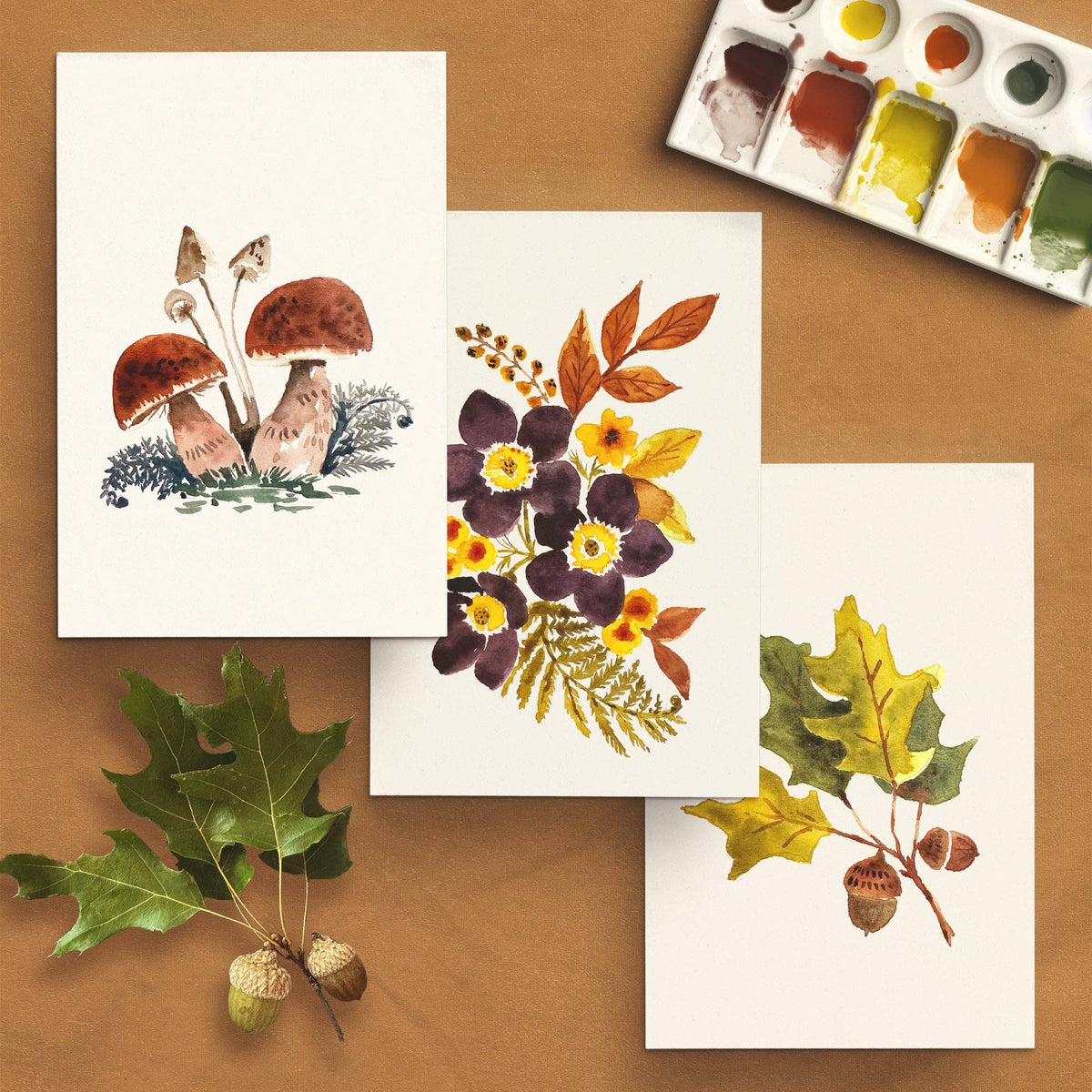 Woodland Botanicals Watercolor Painting Kit
