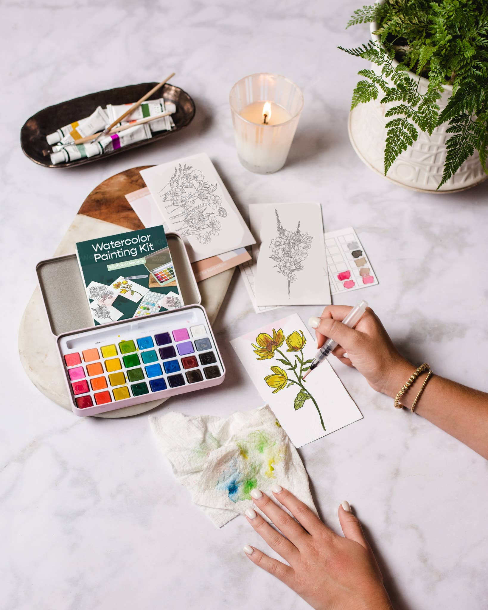 Wildflower Meadow – Watercolor Painting Kit
