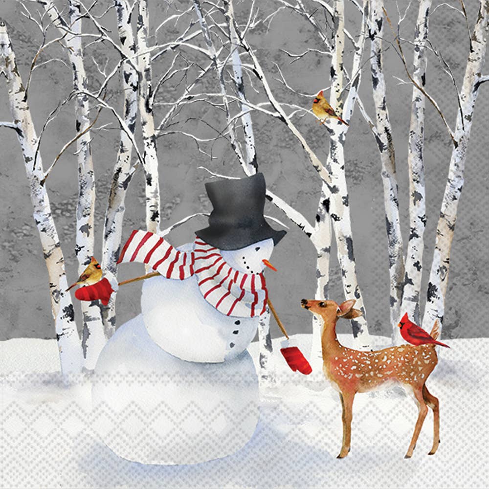 Cocktail Napkins Pk/20 Snowy Fawn Friends Christmas