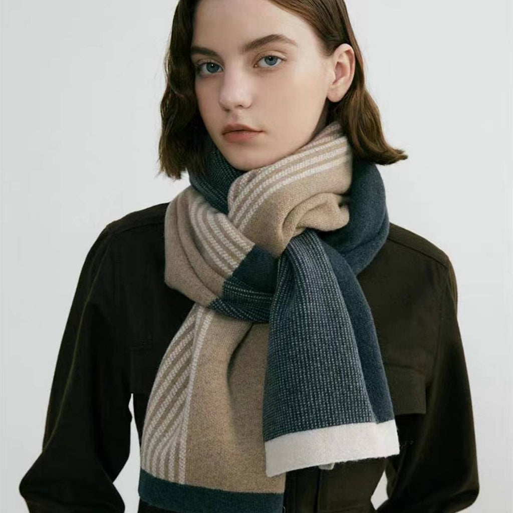 Blue Unisex Elegant Winter Couples Wrap: Blue (OS)
