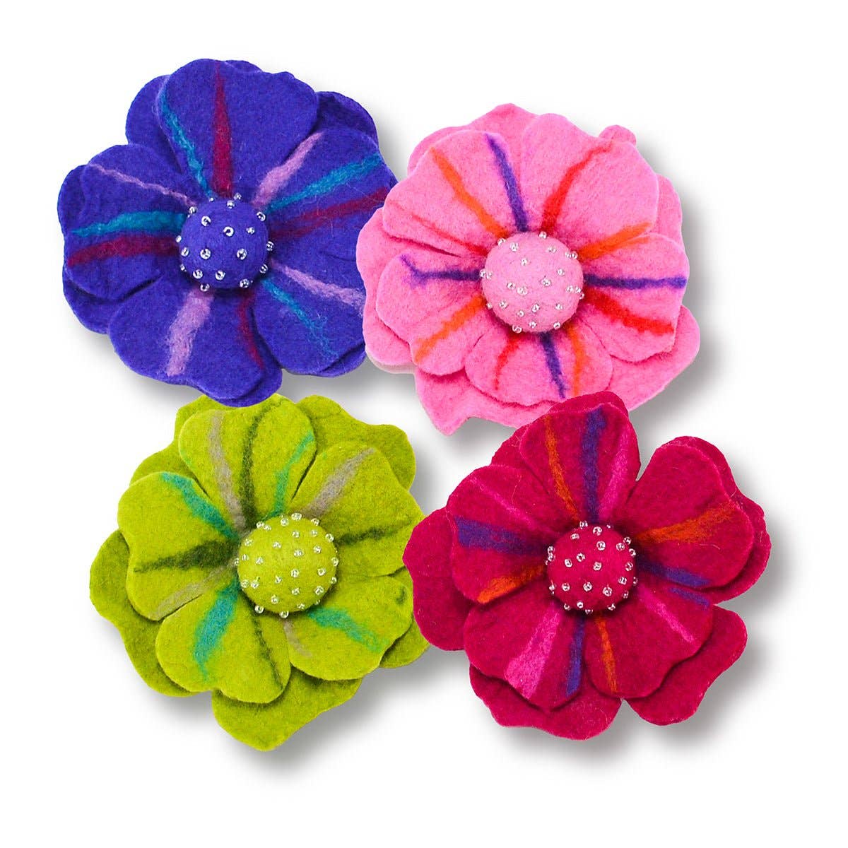Big Flower With Beads Hair Band: Assorted Colors