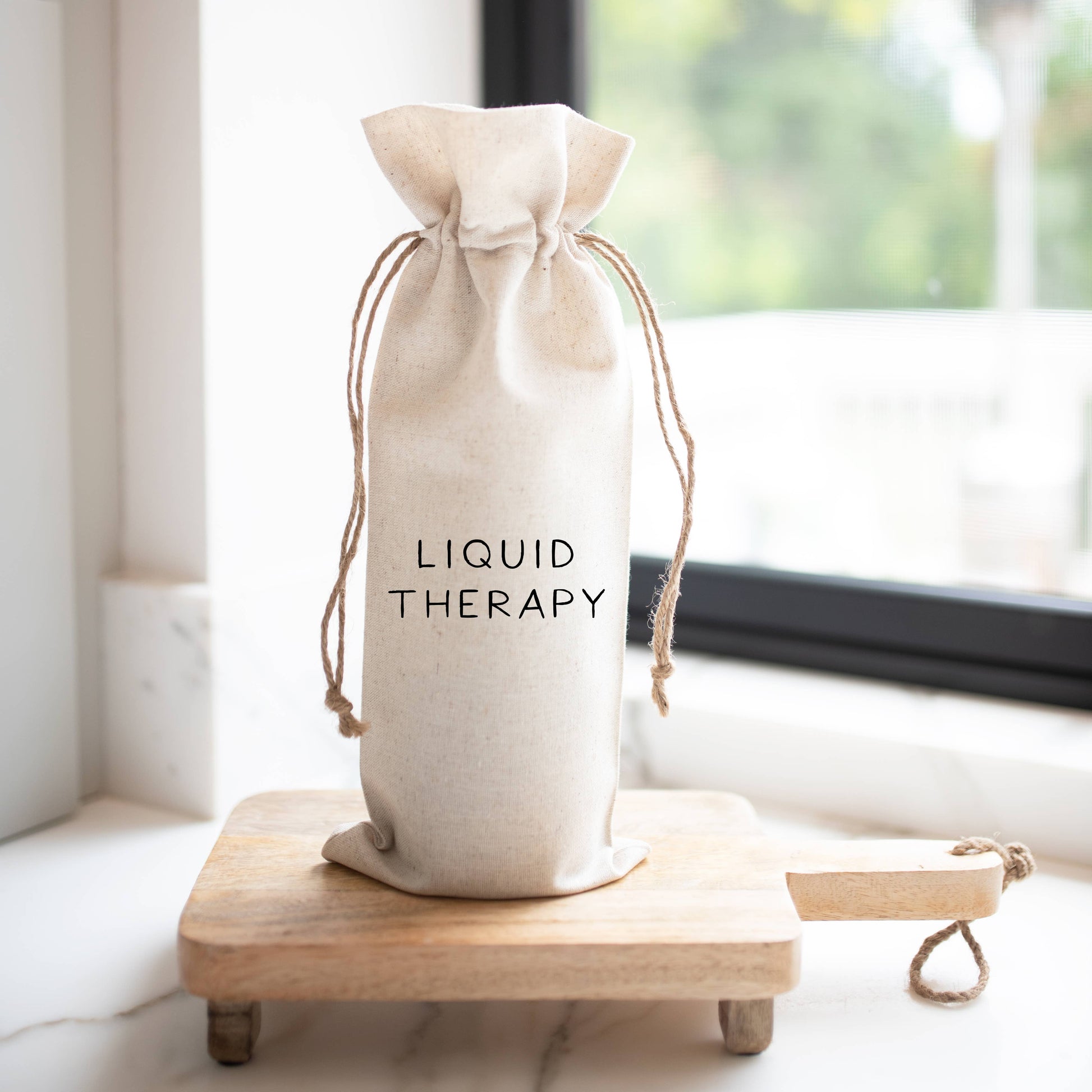 Liquid Therapy Wine Bag: Natural Cotton/Linen