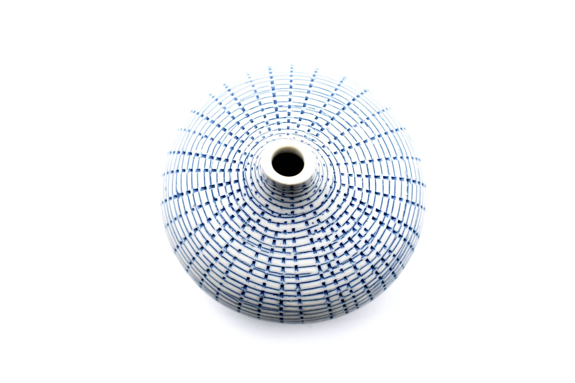 Blue Congo Tiny S-Handcrafted Porcelain Bud Vase