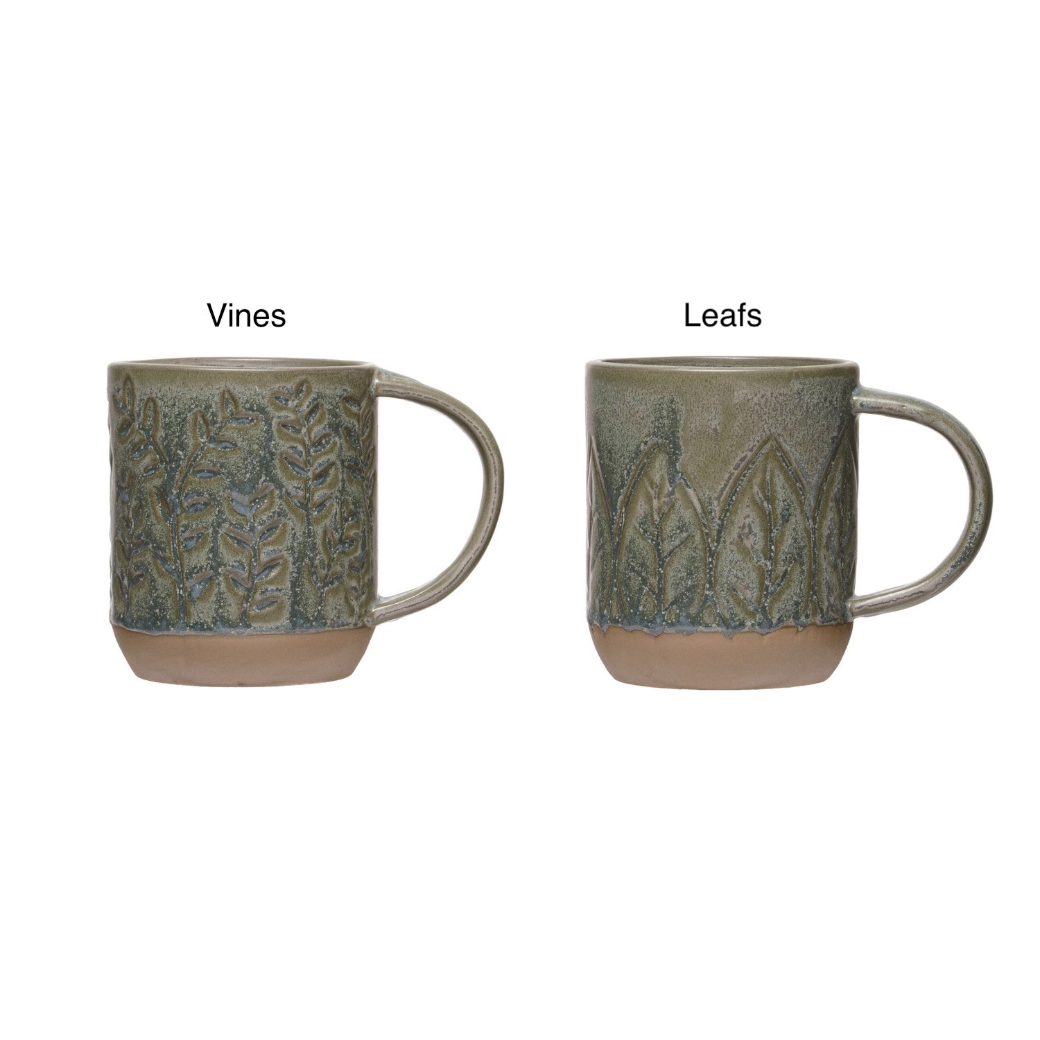 16 oz. Debossed Stoneware Mug, 2 Styles