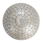 Resin & Capiz White & Natural Bowl