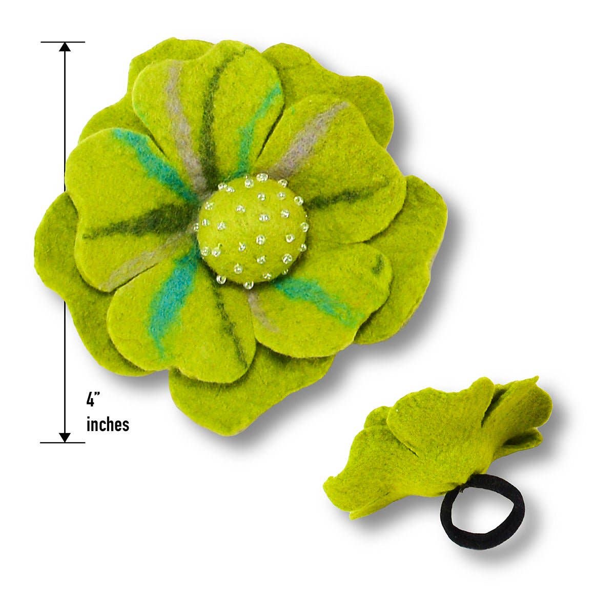 Big Flower With Beads Hair Band: Assorted Colors
