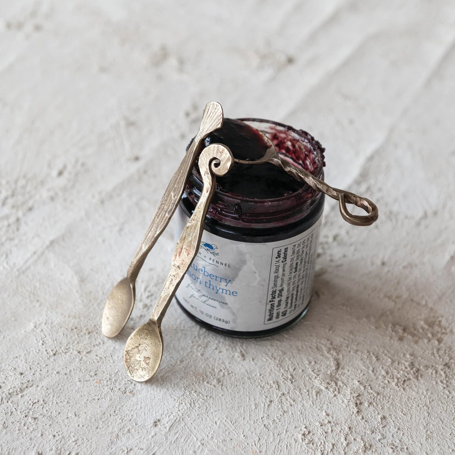 Hand-Forged Metal Spoon – Antique Brass Finish | 3 Styles