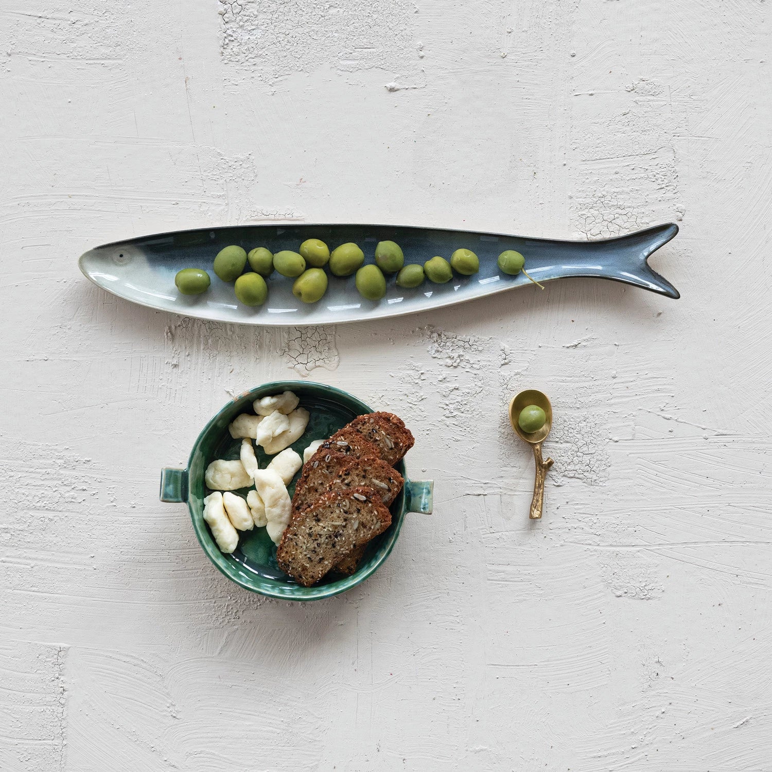 Stoneware Baker with Handles – Green | 1¾ Cup