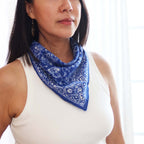 Batik Bandana - Blue White