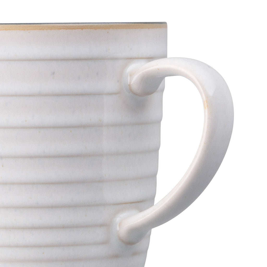 Grey White Ridged Mug