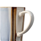 Brown Stripe Painted Coffee Mug