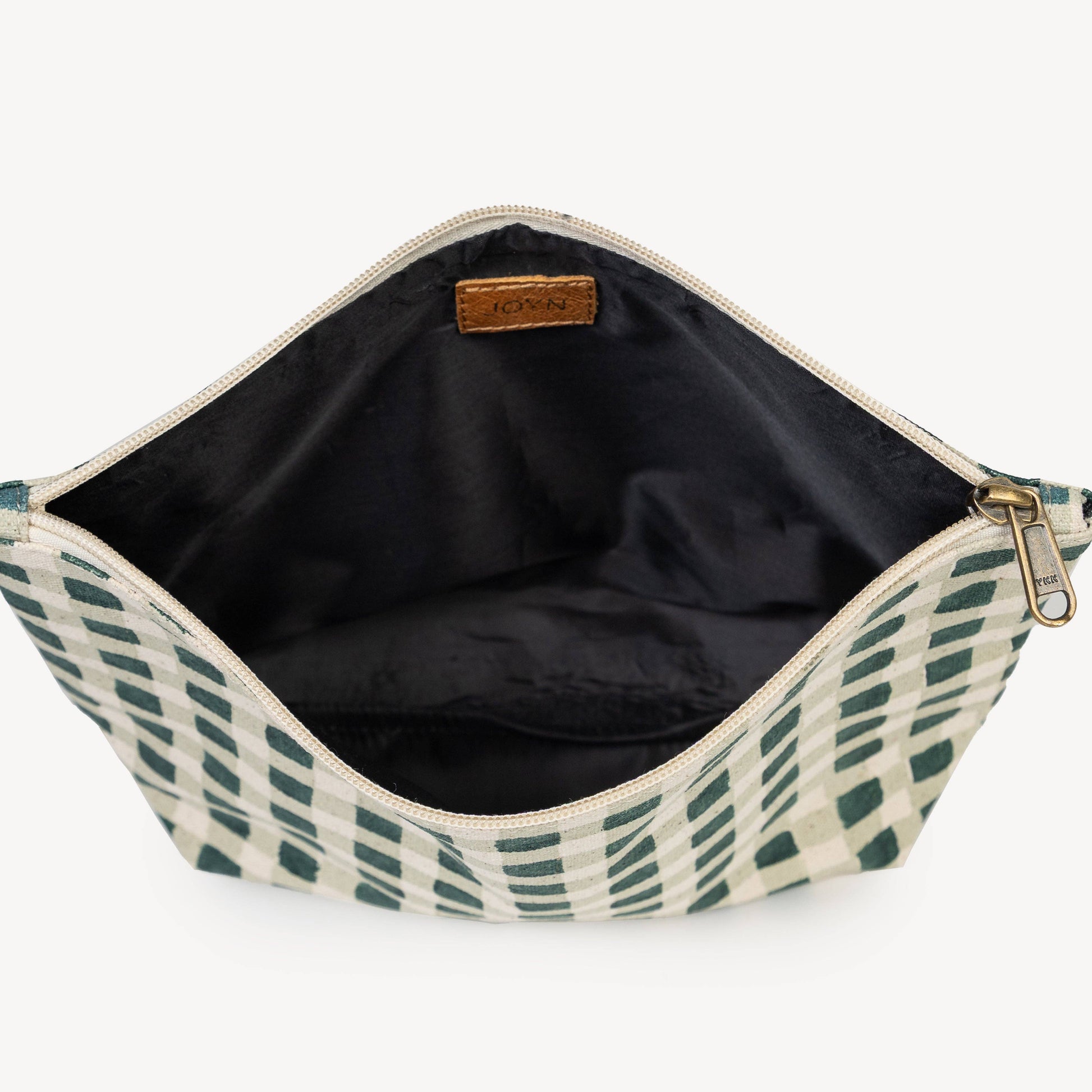 Evergreen Gingham Large Waterproof Pouch