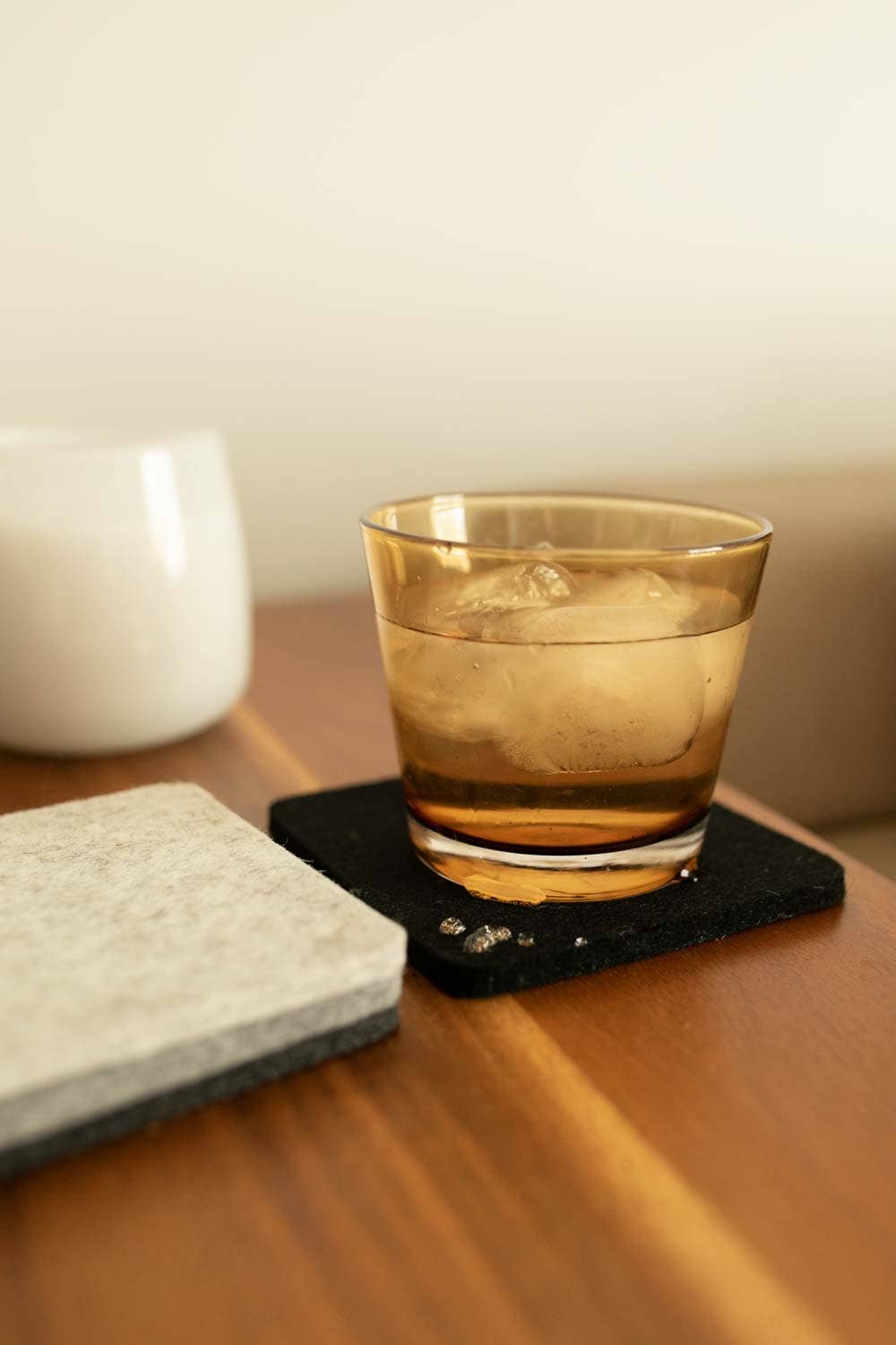 Bierfilzl Merino Wool Square Coasters – Earth | Set of 4