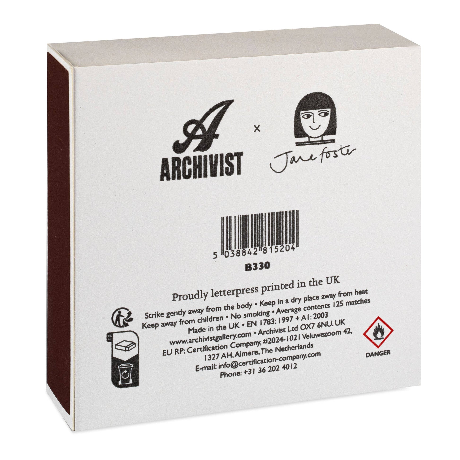 Box with 'Archivist' and 'Jane Foster' branding on a white background