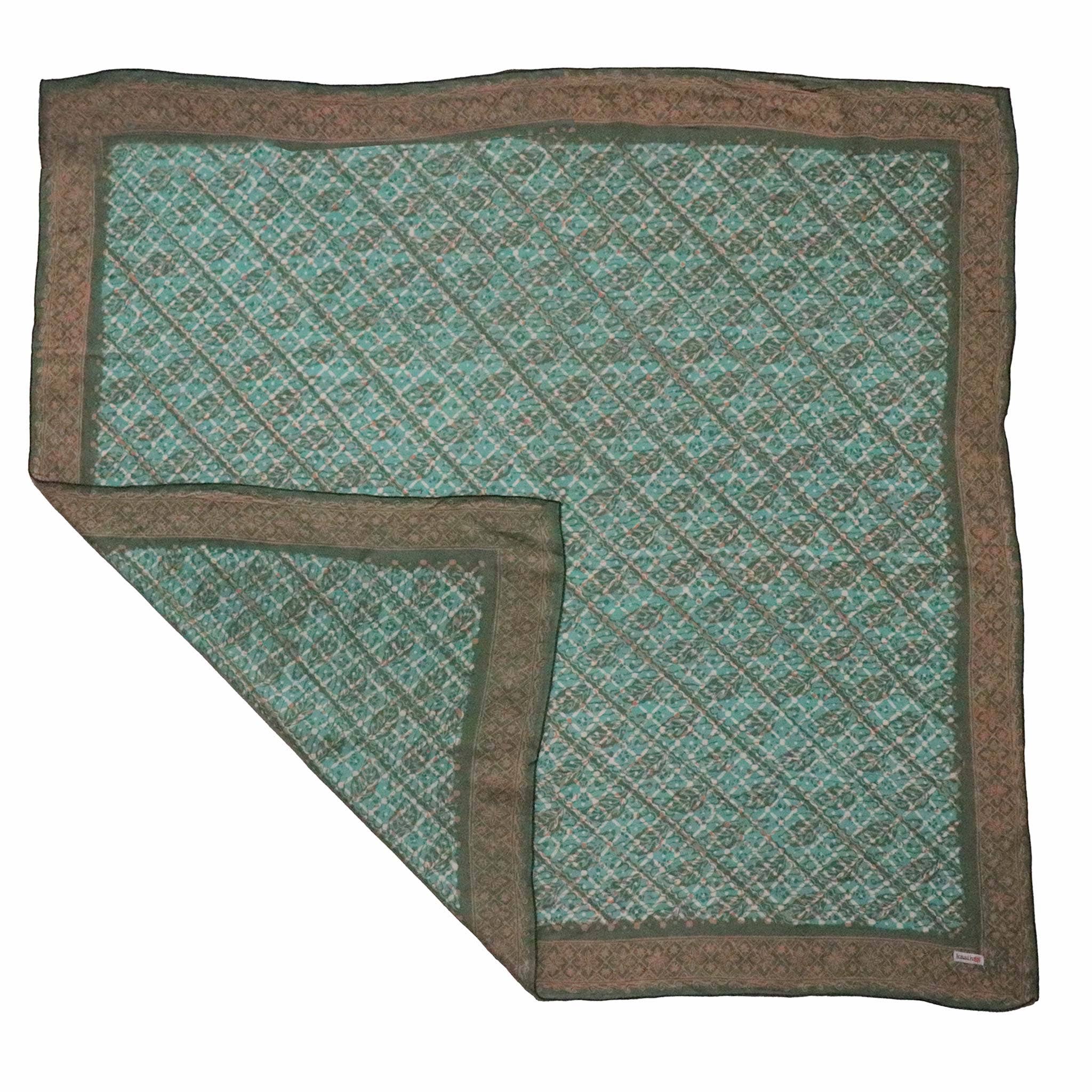 Batik Bandana- Leaf Grid