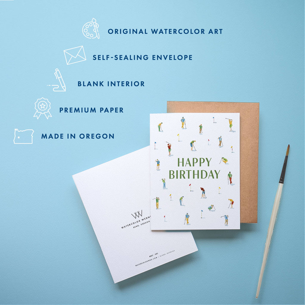 Golfing Birthday Card