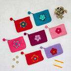 Felt Daisy Purse - Handmade Felt Purse - Fair Trade