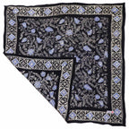 Large Wild Rag Batik Bandana Blue Navy Foliage