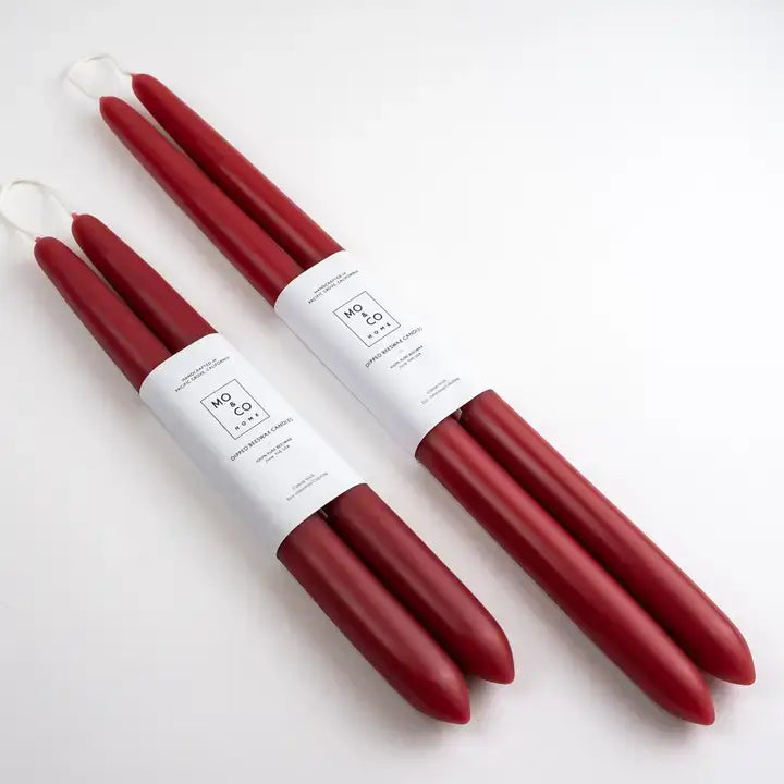 Dipped Beeswax Taper Candles – 10” | Pair
