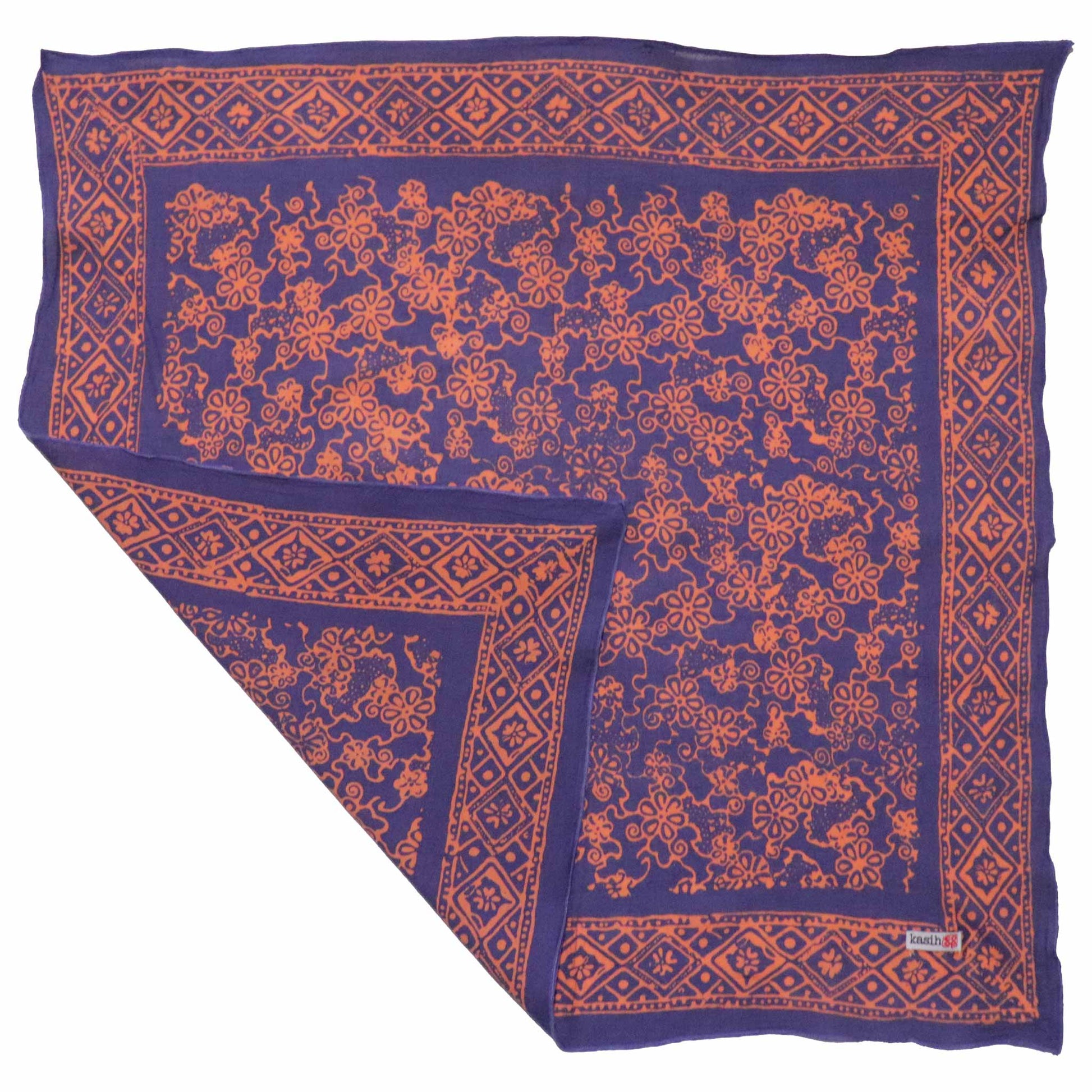 Batik Bandana – Pink Blue | Mangosteen Pattern