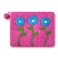 Pink Three Needle Flower Coin Purse